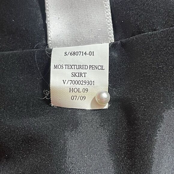 Banana Republic Skirt Womens 8 Pencil Gray Tweed Wool Blend Herringbone Back Zip - Picture 9 of 10